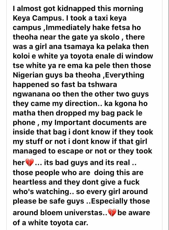 Kananelo92's tweet photo. Bloemfontein people please be safe. https://t.co/wH40l3qH8L