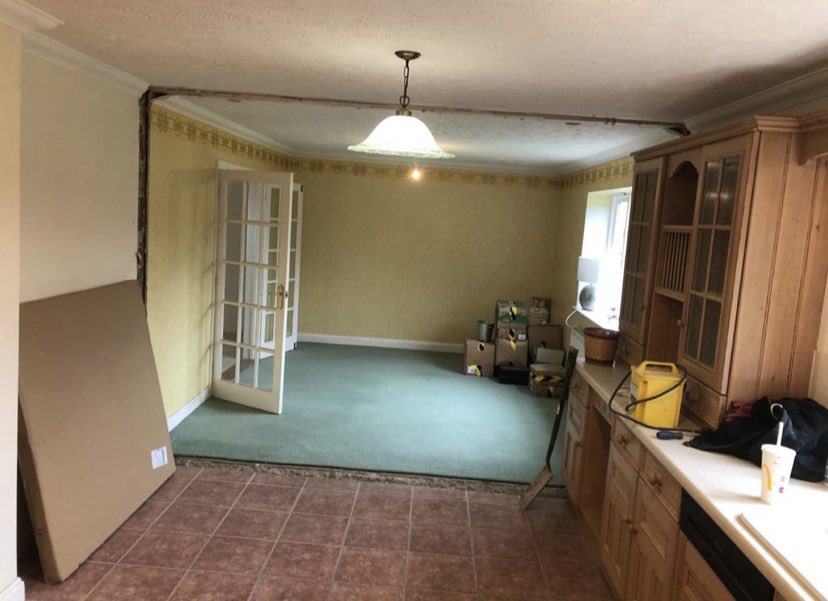 emilymccc's tweet photo. just in case anyone love’s a kitchen transformation this is what lockdown did for us https://t.co/faYQqs4bjh