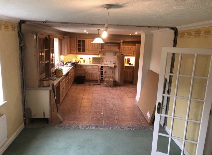emilymccc's tweet photo. just in case anyone love’s a kitchen transformation this is what lockdown did for us https://t.co/faYQqs4bjh