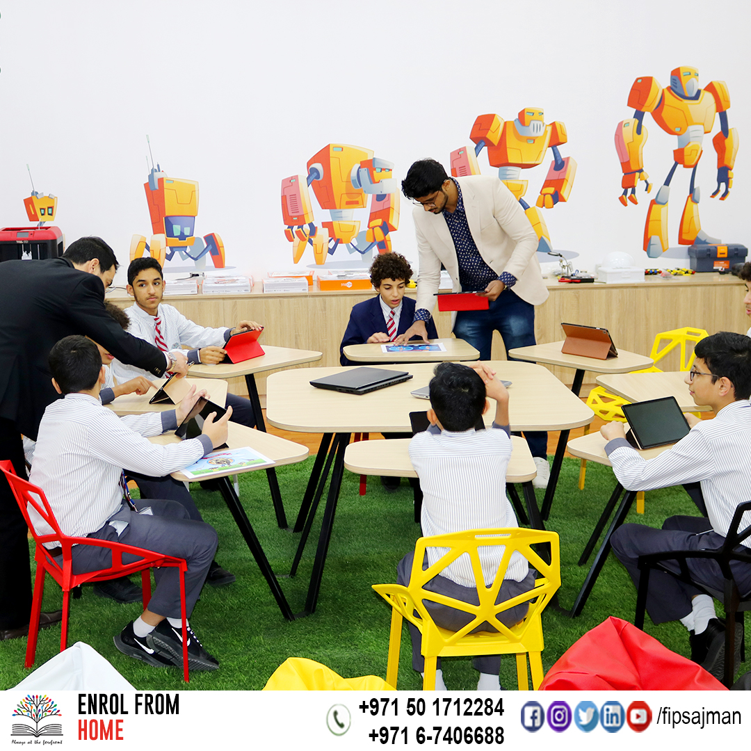 fipsajman's tweet photo. Progressive, personalised and one of a kind – the Innovation Lab at FIPS, empower kids to be curious thinkers and creative solution seekers.

Enrol from home and take a free online assessment for KG1 to Grade 9. https://t.co/nuNPnxPN2E