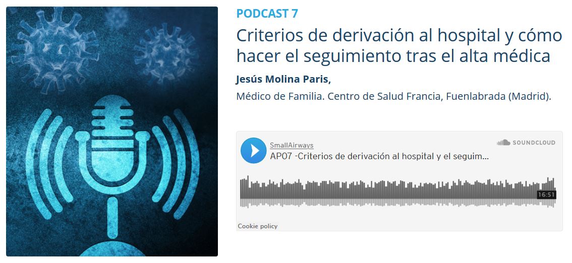 #Podcast | ¿Cuáles son los criterios de derivación al hospital y cómo hacer el seguimiento tras el alta médica en pacientes con #COVID19?

El Dr. Jesús Molina Paris, Médico AP del Centro de Salud Francia (Madrid), lo explica en este programa. 

🎙️Podcast: bit.ly/2EJtmR9
