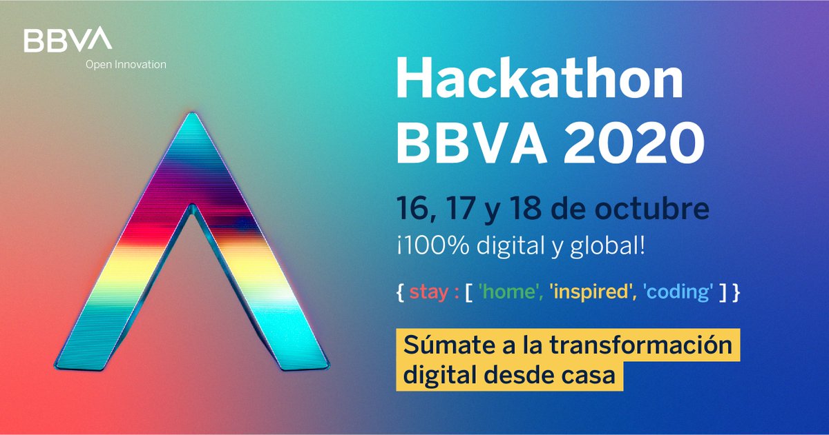 BBVASpark's tweet photo. ⚠ SE BUSCA equipos de programadores 💻 para #HackathonBBVA, el más grande del año y esta vez, ¡desde casa!
🖍 REGÍSTRATE aquí ➡ https://t.co/5XVTjAPlj1 https://t.co/s69GgolFeL
