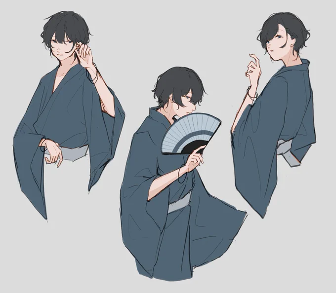 浴衣の推しが見たくて狂いそうというらくがき 