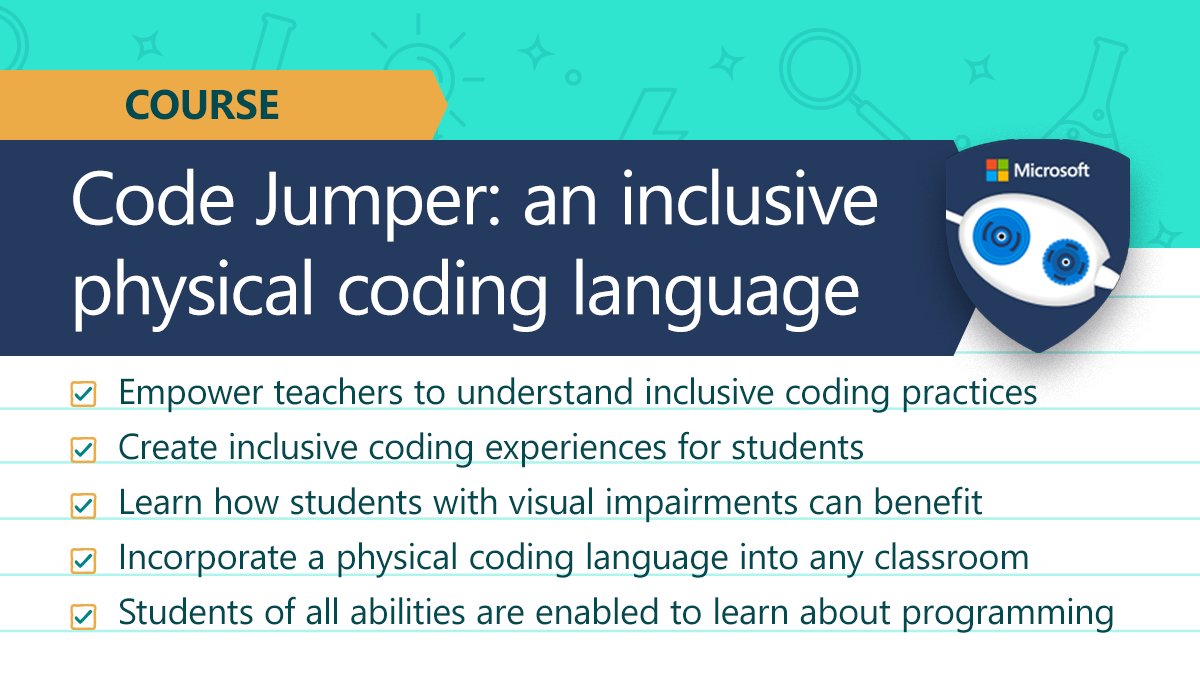 MSEducationUK's tweet photo. Making coding accessible to all. 🌍

Code Jumper is a physical programming language that enables children with visual impairments to learn how to code.

Find out how Code Jumper can empower students with our course: https://t.co/ozUZEi3eve

#NationalCodingWeek #Accessibility https://t.co/wSi0eNfmb9