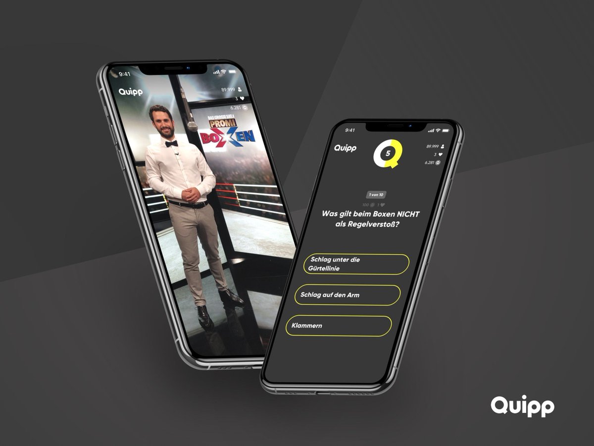 turi2's tweet photo. Anzeige: Voll auf die 12! Die Quiz-App @QuippShow begleitet "Das große @sat1 #Promiboxen“ (18.09/25.09., 20:15 Uhr) mit einem umfangreichen, zweiwöchigen Boxspecial – ab heute immer werktags um 19:00 Uhr. #Quipp ist kostenlos hier verfügbar: https://t.co/3NjpNjOjNe https://t.co/pgcTpSCsqS