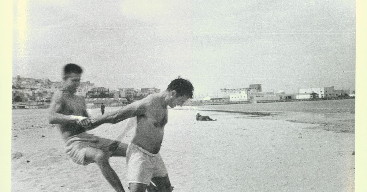 callec6's tweet photo. Jack Kerouac, Peter Orlovsky, and William Burroughs on the beach in Tangier - Photo Allen Ginsberg - May 1957 https://t.co/fcd7q1MOcB