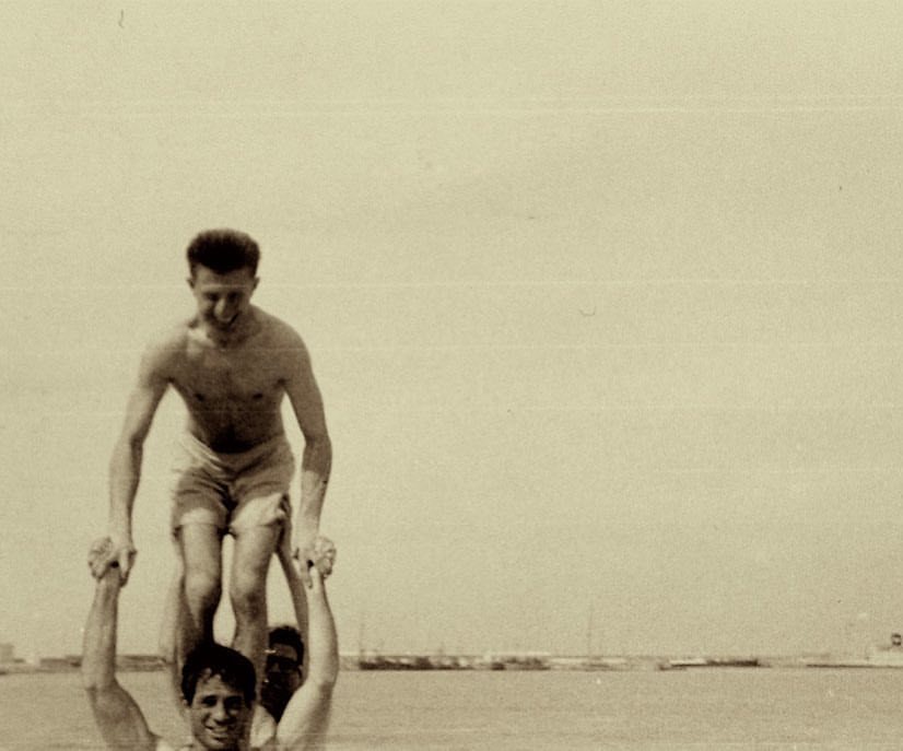 callec6's tweet photo. Jack Kerouac, Peter Orlovsky, and William Burroughs on the beach in Tangier - Photo Allen Ginsberg - May 1957 https://t.co/fcd7q1MOcB