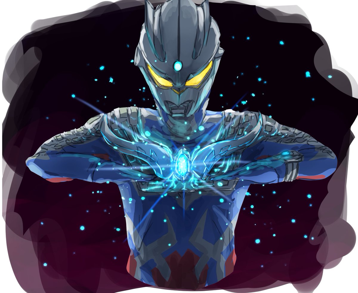 1boy male focus solo yellow eyes tokusatsu glowing upper body  illustration images