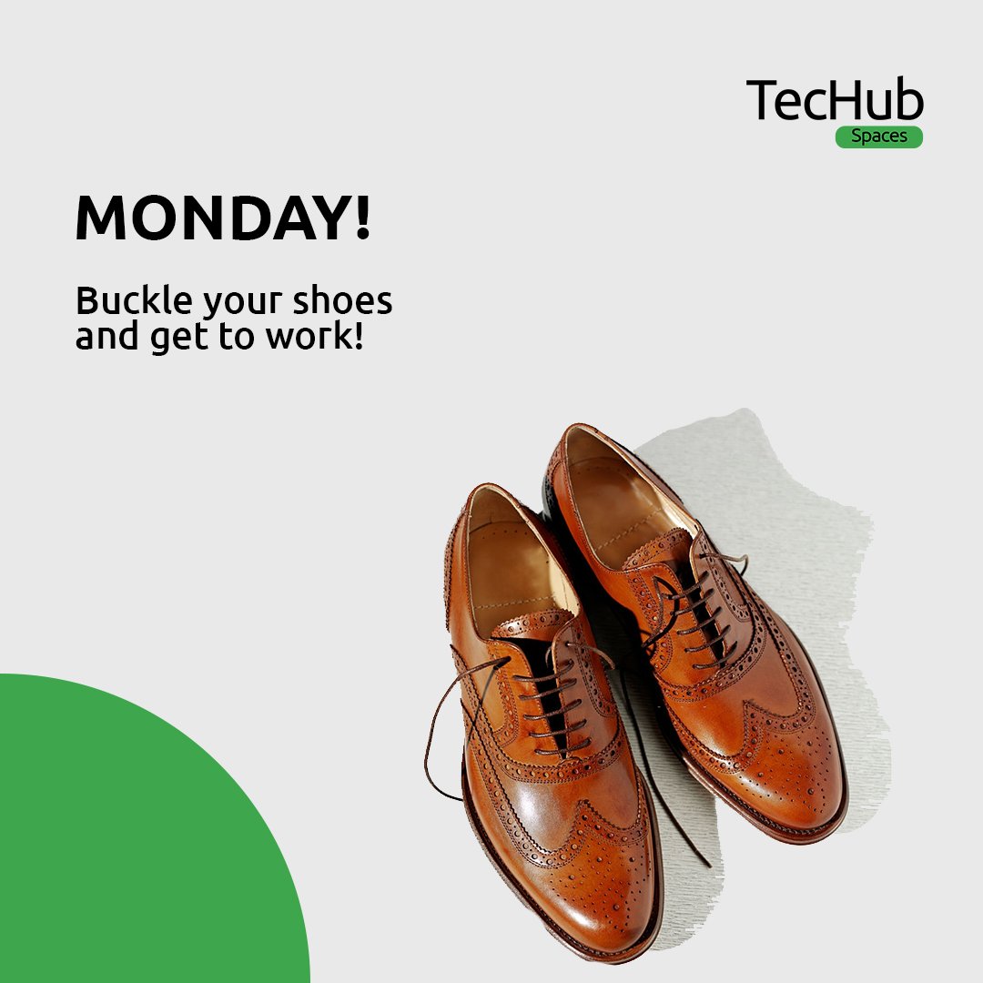 techubspaces's tweet photo. Monday is here! Get dressed, buckle your shoes and get to work. Stay positive.

#mondaymotivation #mondaymorning #mondaymood #techubspaces #coworkingspaces #workspace https://t.co/5SissfUfVu