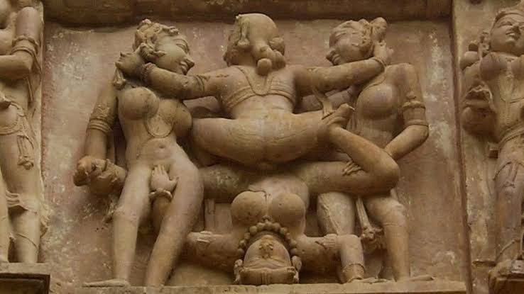 2. Khajuraho temples, built between 950-1050 vividly picture homosexuality. Attaching 2 pictures out of the hundreds for homophobes who are too lazy for a google search 
