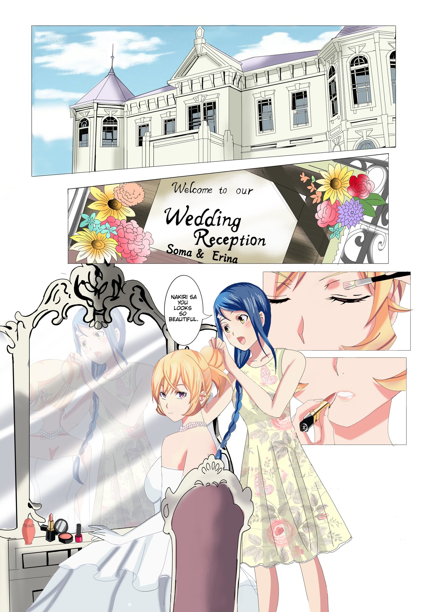 Hiyori Chan Shokugekinosoma Soueri Wedding 食戟のソーマ Manga Page 1 2