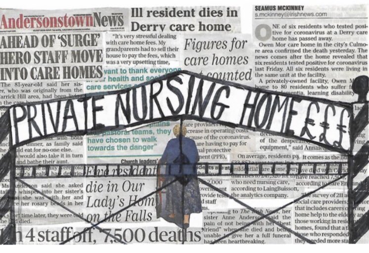 NURSING HOMES: My granda was a resident for about 10 years and died from old age and dementia. He escaped this pandemic but it made me think of other people’s relatives and how terrible it was for them.