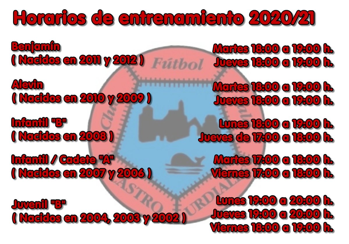 PREINSCRIPCIONES BASE TEMPORADA 2020/21 : fscastrourdiales.com/preinscripcion…