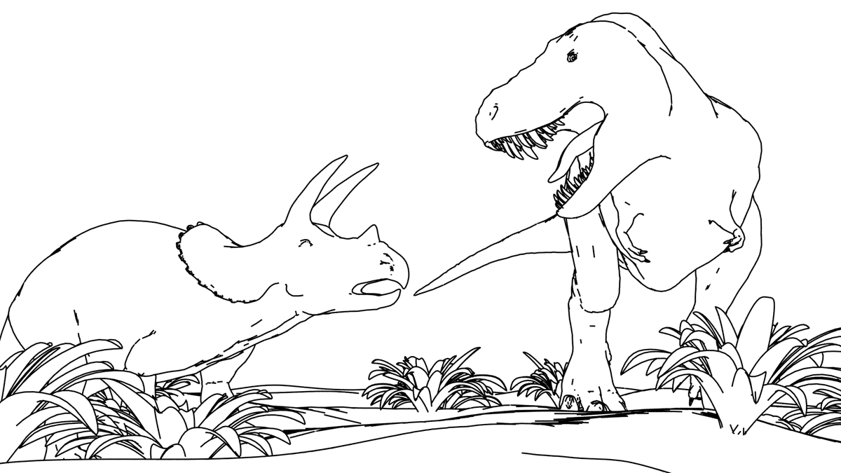 藤宮翔流 バーチャル恐竜館作成中 何の修正もしなくても結構良い感じに出るね 目鼻を修正すればなお良し ぬりえ 恐竜