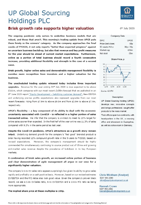 Notes typically fall into 2 categories - maintenance and detailed. Maintenance are 1 pagers published around results / trading updates that basically summarise the information and, if relevant update forecasts. These are limited value - see  @rhomboid1MF's  #UPGS example below23/