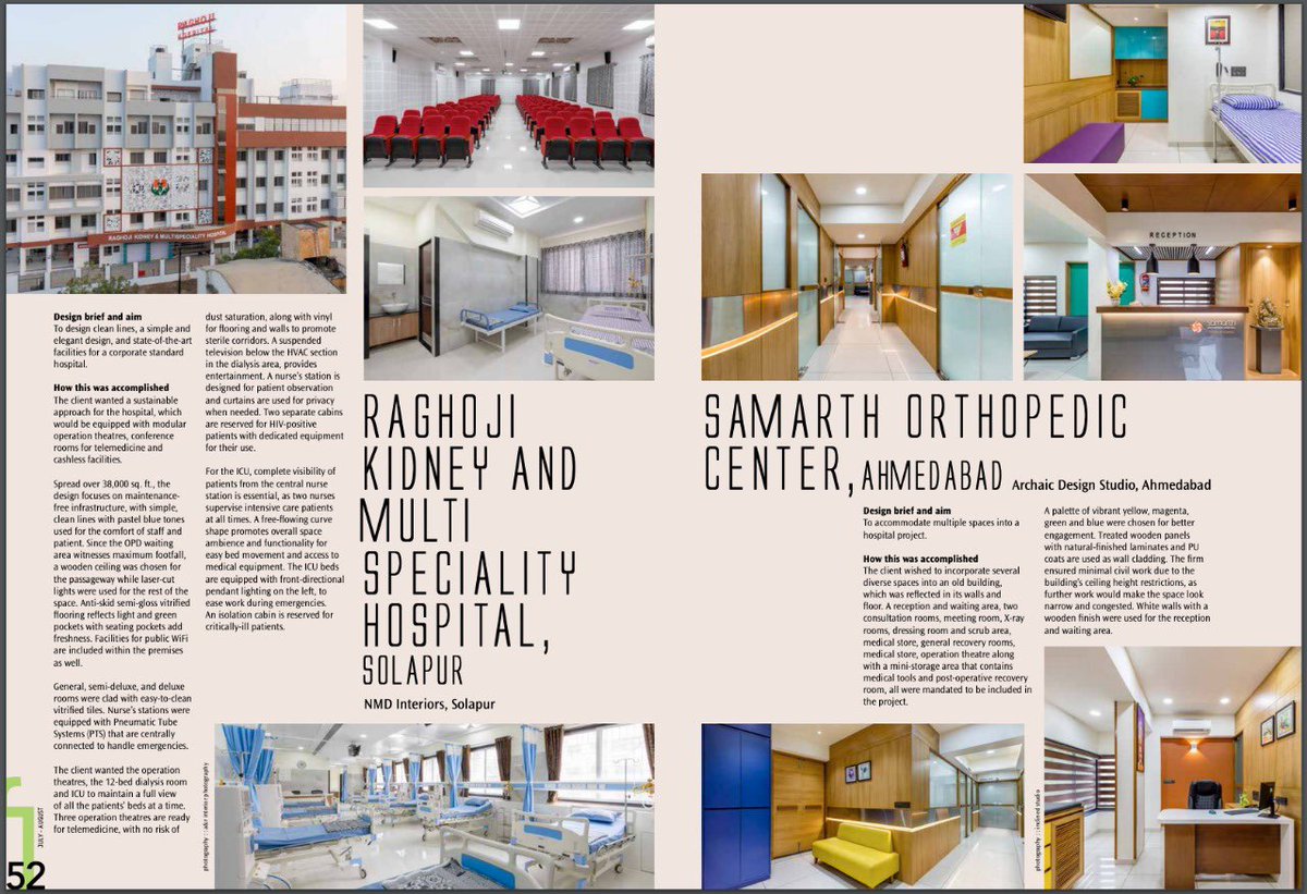 NmdInteriors's tweet photo. Happy to got published in IFJ magazine for healthcare project https://t.co/QVoIXPkcMI