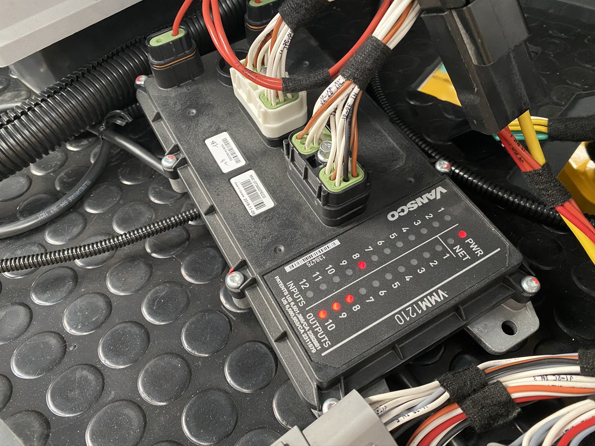 Goodbye relays! Welcome controller!

New Vansco VMM will offer a much more reliable and flexible system, which allows programation of behaviours in security (auto parking brake when service brake on more than 10 s), or in susteinability (auto engine shutdown if no gear in 3 min).