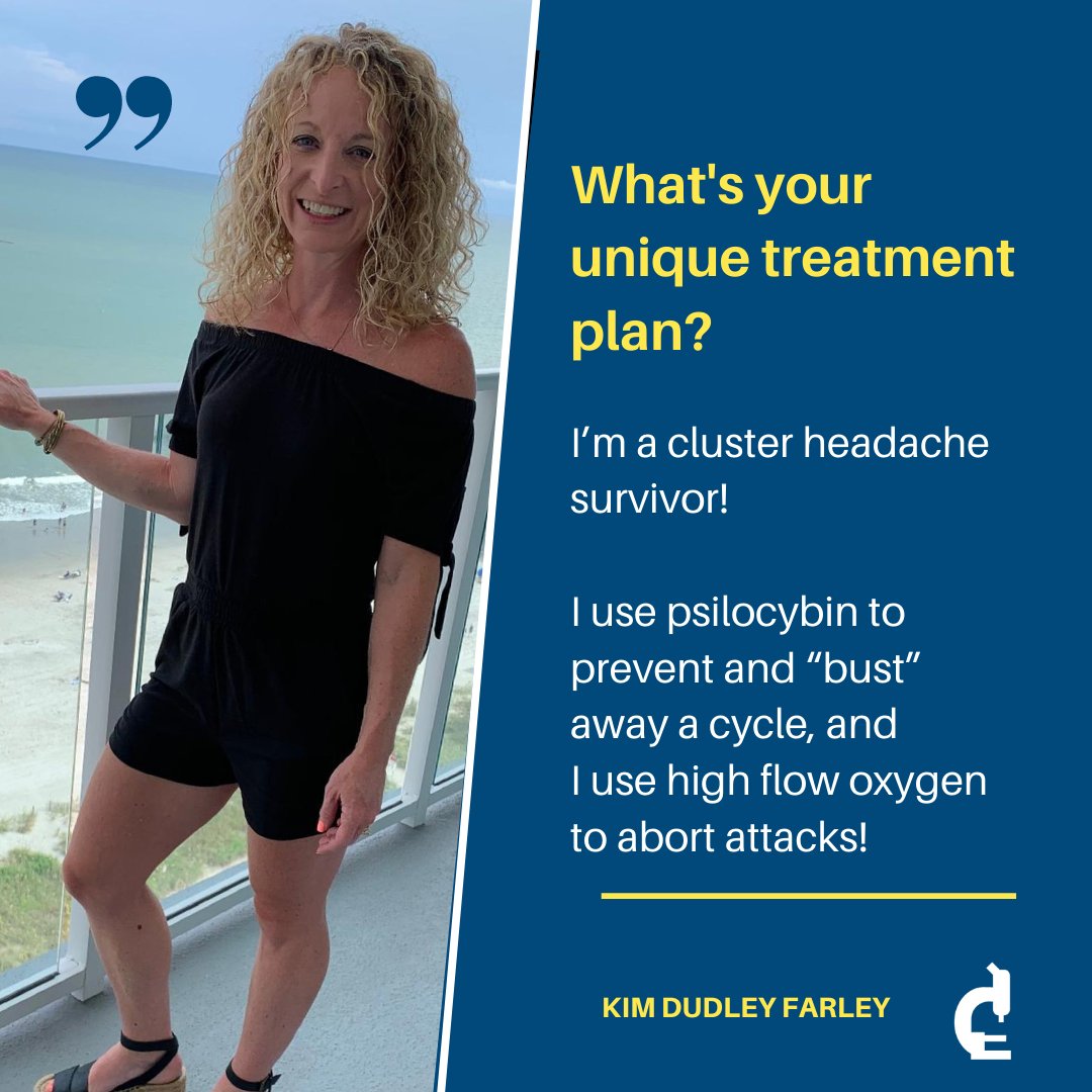 Cluster_buster's tweet photo. There's no cure for #clusterheadache, but we have effective treatments. And each person's strategy is different. Kim Dudley Farley shares hers. #cluster #clusterhead #clusterattack https://t.co/sRmPyJPnAC