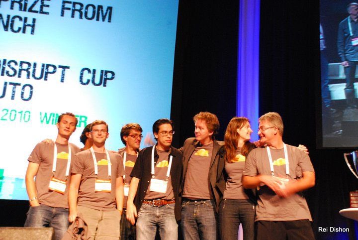 7. We ended up coming in second. What’s the word for when you are both immensely proud and disappointed that we didn’t win? This is the original eight founding team members of  @Cloudflare, on stage, in front of a big crowd, waiting for the results. I loved that we were all there.