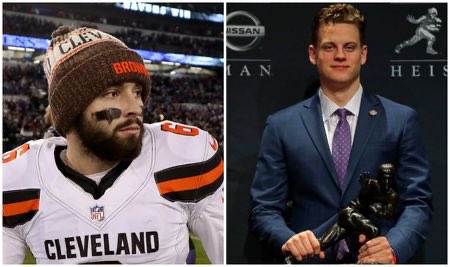 BurrowFanPage's tweet photo. In one game, Joe Burrow has proved himself to be a beast. Baker Mayfield is in his 3rd year and still is struggling in this league. Joe will be seeing u this Thursday Baker! #BakerBust @bakerfanclub https://t.co/Xe9ojhVEEN