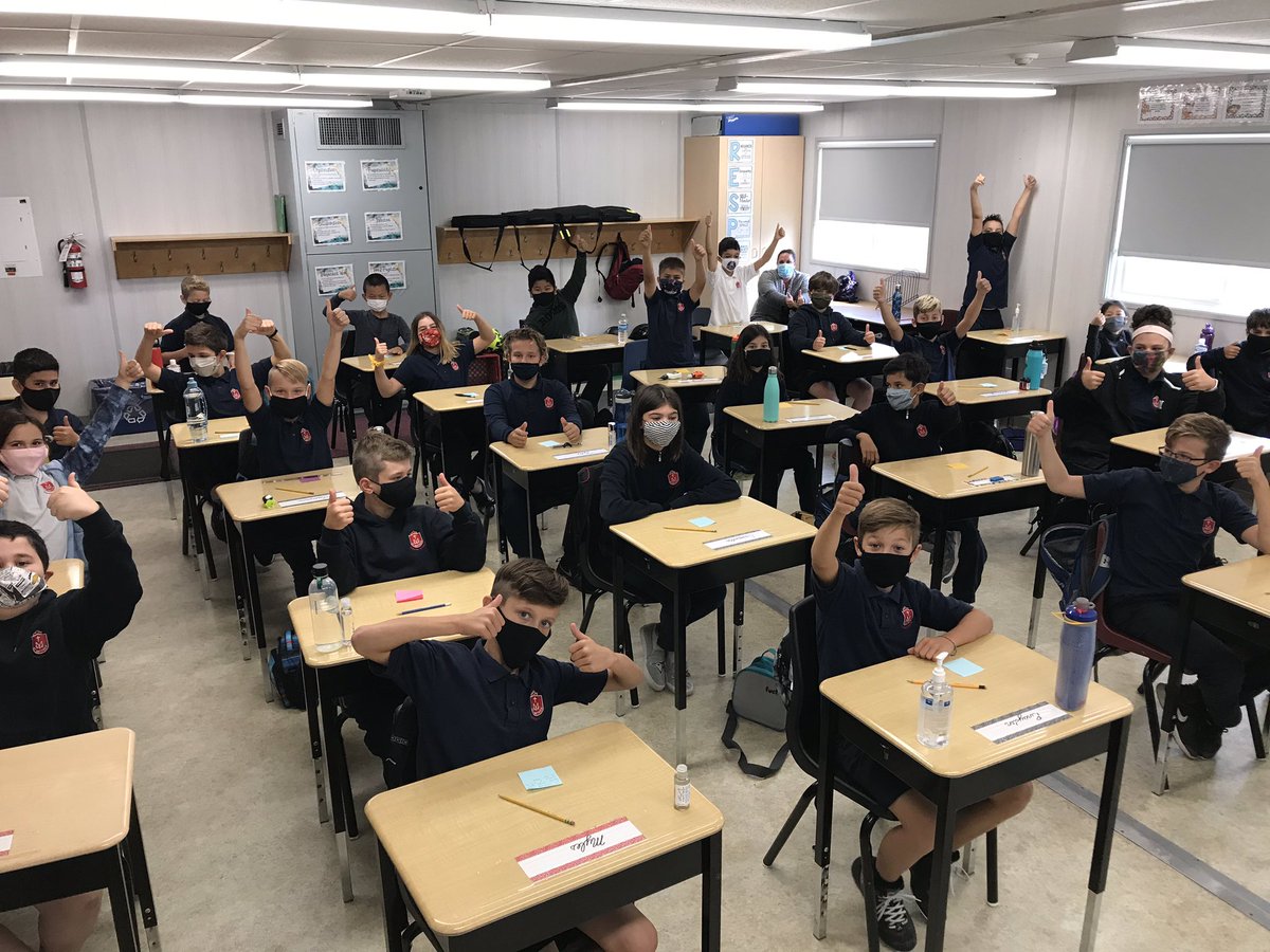 MrsDonovan14's tweet photo. We wrote our classroom contract today. We can’t sign it like usual, but we can still approve its message! #thestmatthewway #classcontract #grade6 @stmattoakville https://t.co/sZATvzQ1Ja