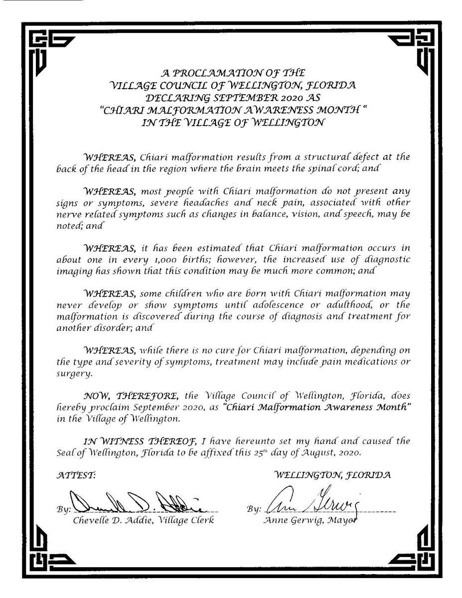Wellingtonflgov's tweet photo. #DYI September is #ChiariMalformation Awareness Month. 
#WellingtonFL is drawing attention to this debilitating neurological condition by lighting up the Town Center clock tower and fountain 💜 purple 💜

Read this proclamation to learn more ⬇️ https://t.co/3oG6NxxZJq