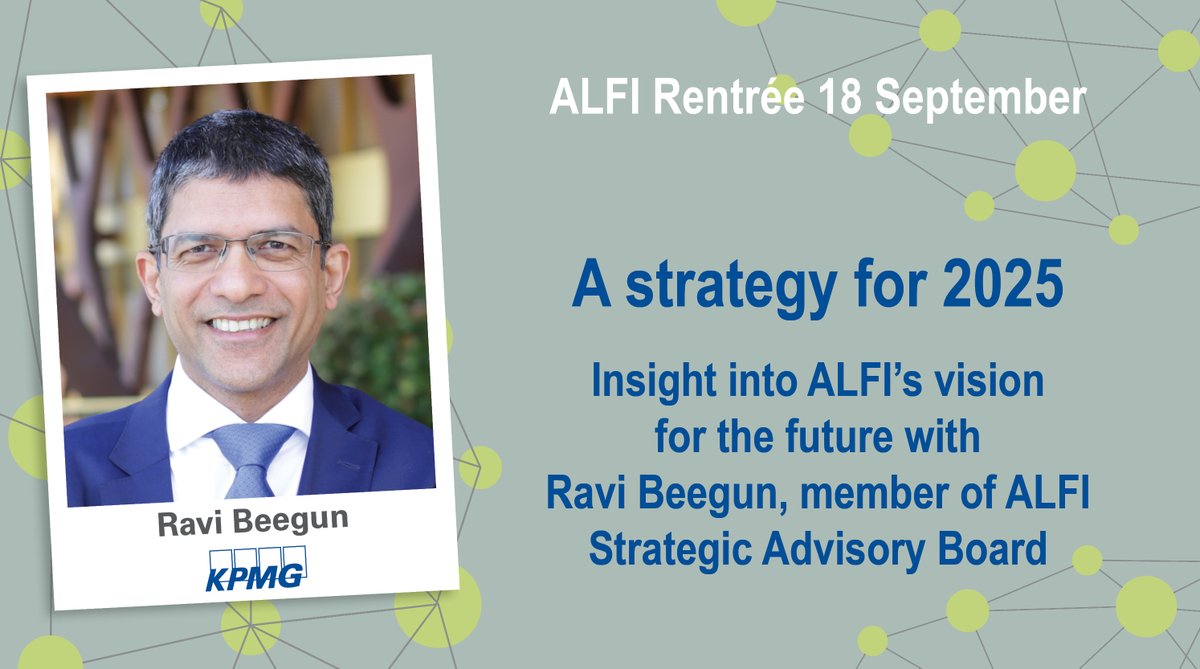 When it comes to the #Luxembourg fund industry, these experts have drawn up a visionary plan for success. Tune in to this <a href="/ALFIfunds/">ALFI</a> panel discussion, including <a href="/rbeegun/">Ravi Beegun</a>, on 18 September to learn more.

👉Check it out: kpmginfo.lu/3i9DX6V

#Assetmanagement #SustainableFinance
