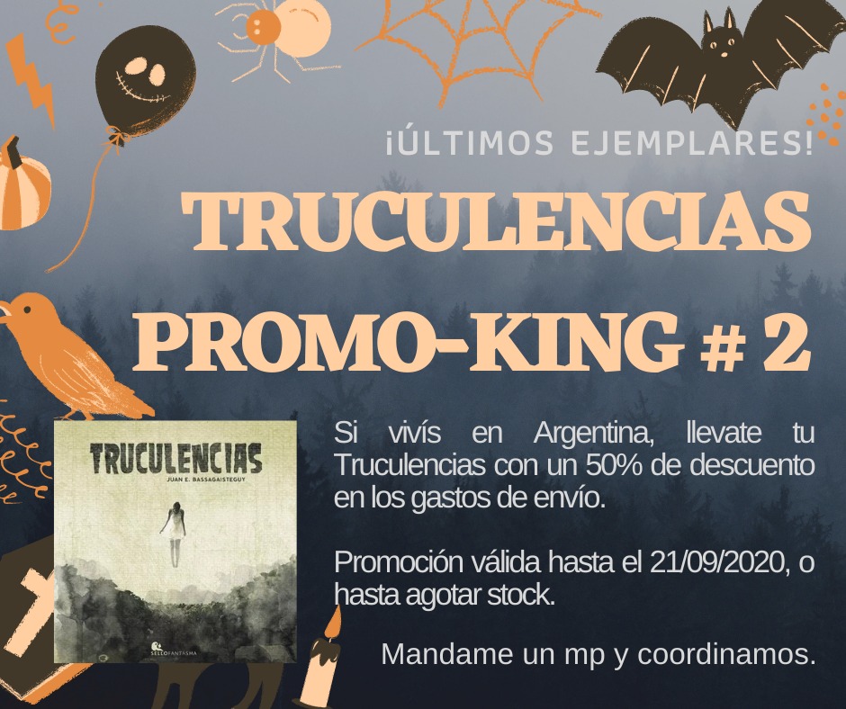 juanebassa's tweet photo. El 21/09 es el cumple del Rey del Terror; y, en su homenaje, estamos de regalo 😎.

Llevate tu #Truculencias, que todo lo demás no importa. ¡Y no te duermas, que quedan muy pocos ejemplares!

💀💀💀

@AIzquierdoRauch @GiniOsvaldo @eliasruizprod @Grapal22 @alfmiguel40 https://t.co/EcG9RbejSy