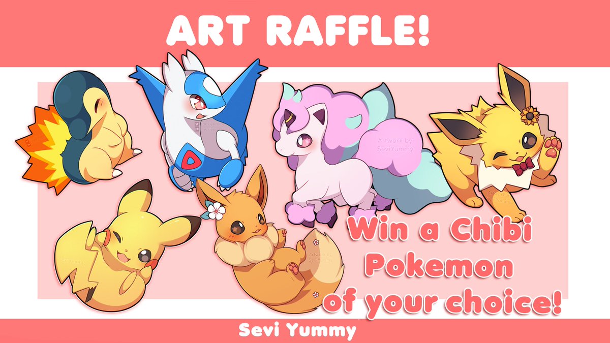 SeviYummy's tweet photo. 🌸 Time for another Art Raffle! 🌸

Hello everyone! You can win a chibi pokemon drawing of your choice! ☆ ～('▽^人) 
Just say which one do you want and if you win I'll draw it! ^^

🔸RT + follow to enter
🔸Raffle ends on September 27

Thank you and good luck! 😊 https://t.co/I8y9SzhI3X
