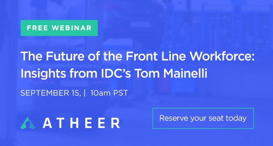 Last chance to sign up for the first episode of our new, free AR Insights Webinar series - kicking off tomorrow with IDC group vice-president Tom Mainelli talking about the Front Line Workforce. You won't want to miss it! #FrontLine #AR #IDC hubs.ly/H0w9Vjq0