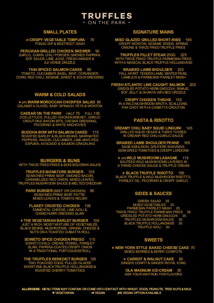 TRUFFLES ON THE PARK (truffles_bistro) Twitter Tweets • TwiCopy