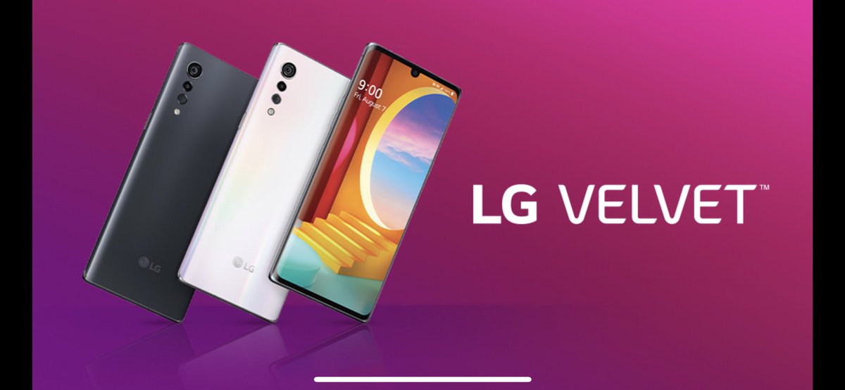 rob_parisi's tweet photo. The New #LGVelvet is here!!! 5G speeds on America’s Only 5G network!! #FirstAndFast Plus: 6.8” OLED Display, 3 Rear Cameras: 48 MP, 8MP Ultra-Wide, 5MP Depth, 3D Sound &amp; Stereo Speakers, All-Day Battery w/ Fast &amp; Wireless Charging!! Come Get One today!! @mark_nachman https://t.co/Wg9msZM7ci