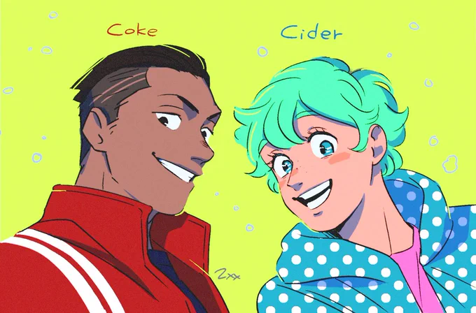 コークとサイダー
#擬人化 