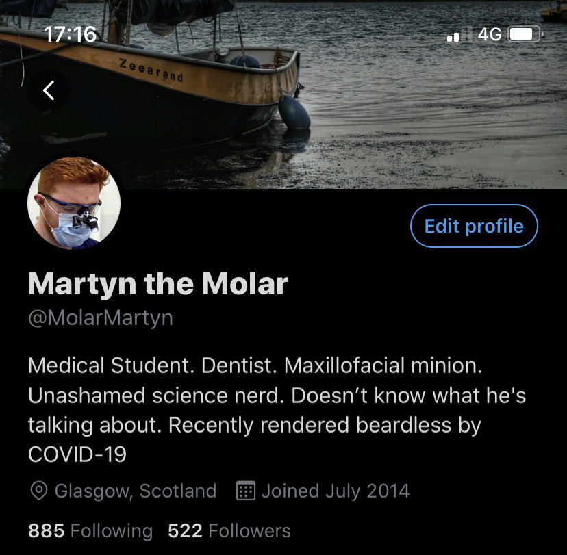 MolarMartyn's tweet photo. Act 2 of professional life started today. Minor update to bio https://t.co/FS8AFCrpiq