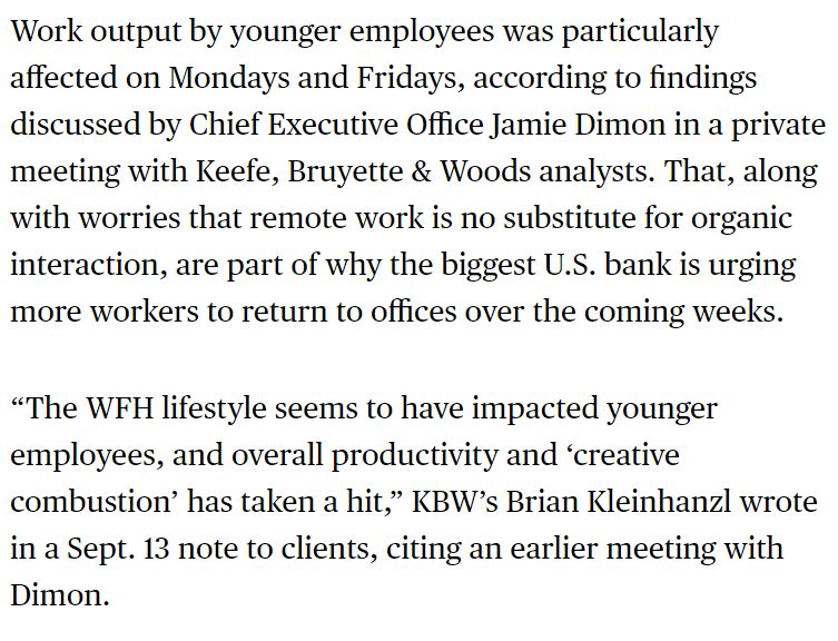 TheStalwart's tweet image. JPM is blaming younger workers for its return to the office. bloomberg.com/news/articles/…