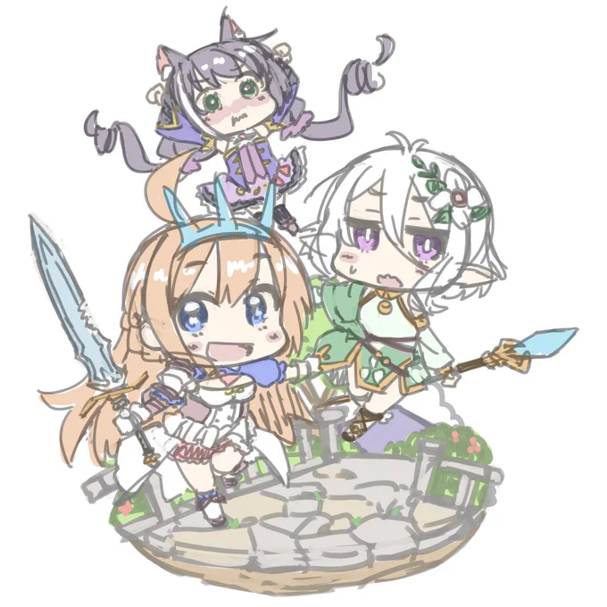 しばらく描く時間とれないので寝かせとこ... 