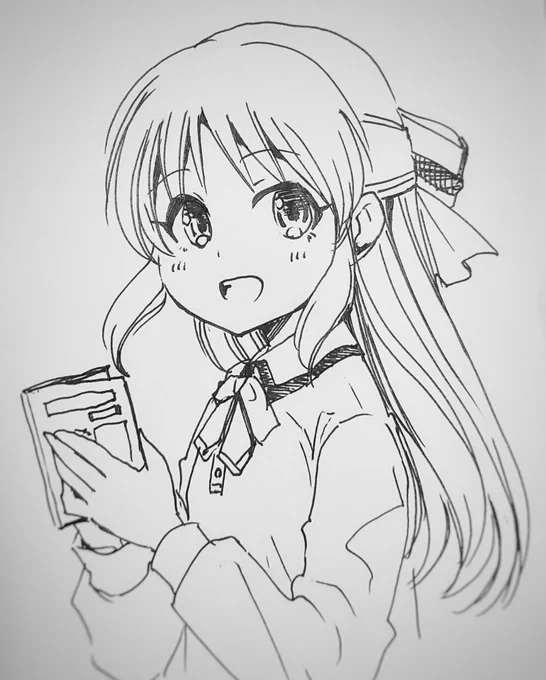 今アナログ作業中なんだけど、気が付いたらありすちゃんの落書きしてたって話したっけ… 