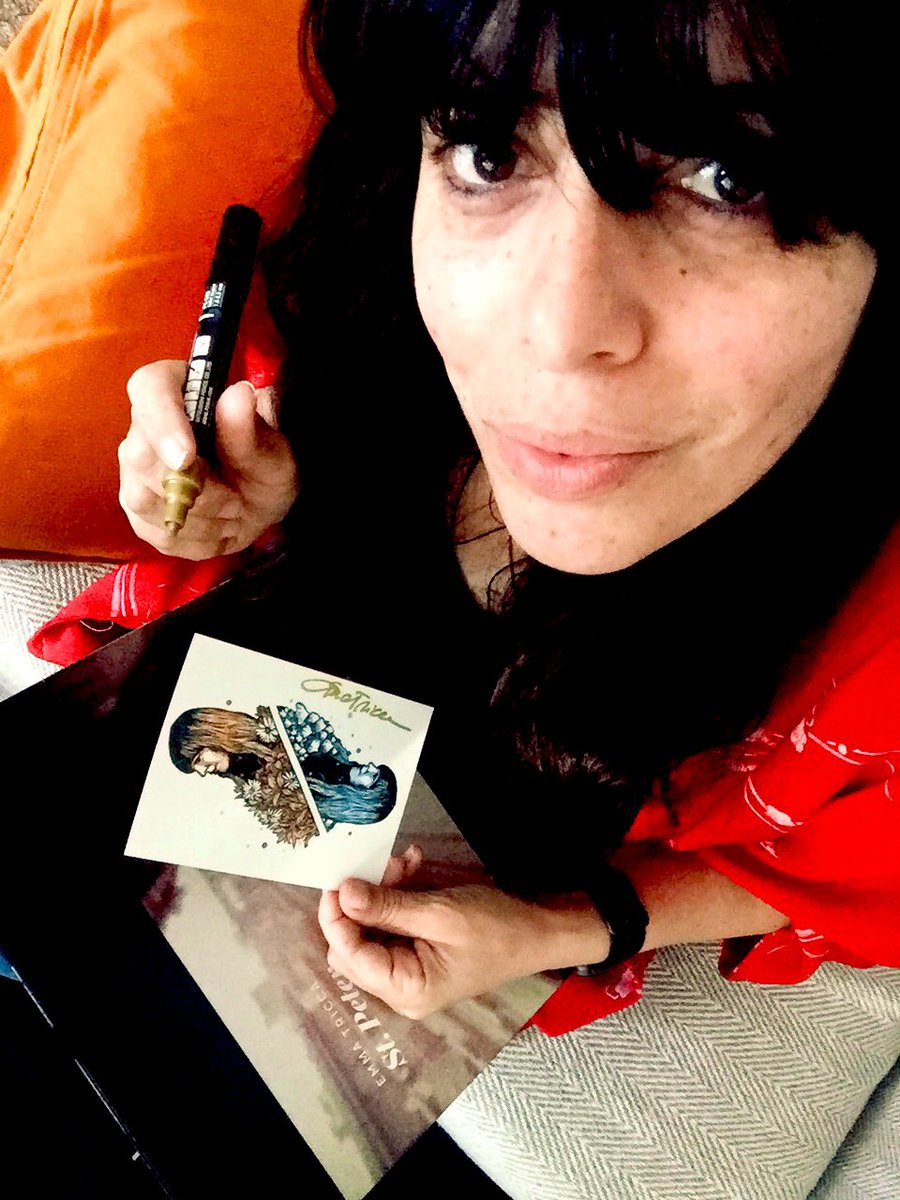 emmatricca's tweet photo. These beauties are here; signing them so that St.Peter LTD edition can be shipped asap - postcards exclusively from @recordstore / going fast- artwork @MatPringle ππΌ A massive thank you goes to our bandmates ππ½ and @stan_chow #JulianHand @TheJudyCollins & all involved π https://t.co/iTlmyV5MBD