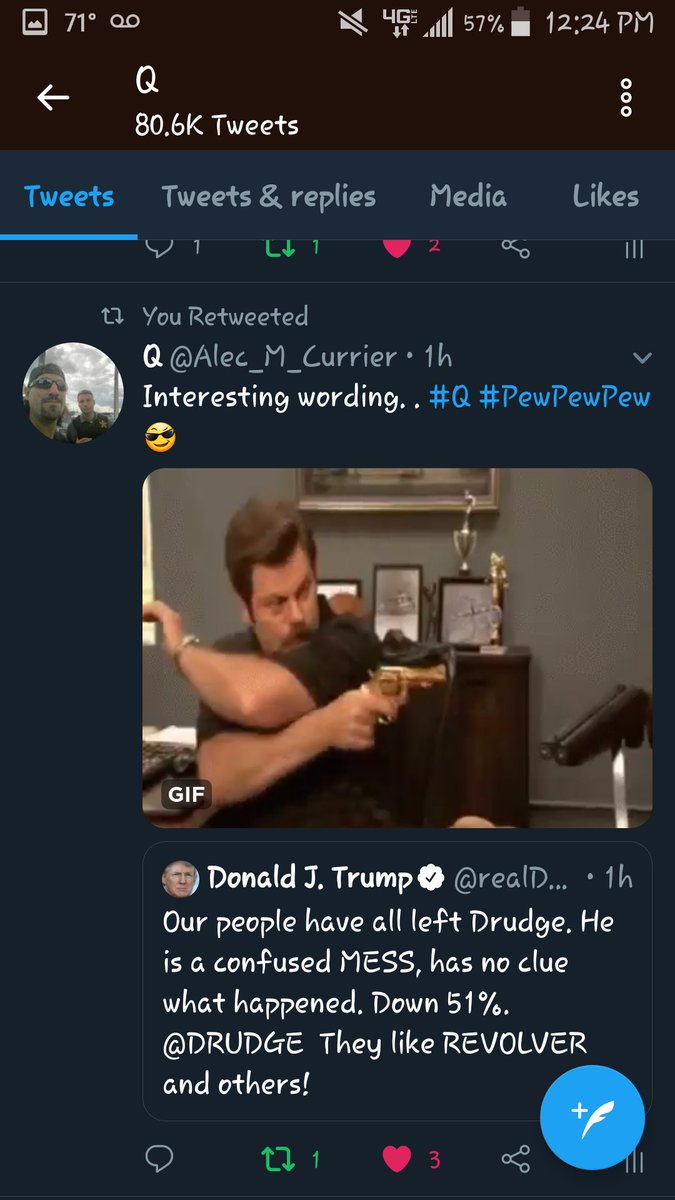 Alec_M_Currier's tweet photo. See the Running gag? I really like the Colt 45 joke that's in there.. π«π #Q #SCOTUS2 #PresidentT #POTUS45 #SpaceForce #RealSpaceForce #PewPewPew https://t.co/Bc9ouKdnmk