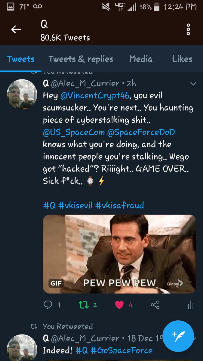 Alec_M_Currier's tweet photo. See the Running gag? I really like the Colt 45 joke that's in there.. π«π #Q #SCOTUS2 #PresidentT #POTUS45 #SpaceForce #RealSpaceForce #PewPewPew https://t.co/Bc9ouKdnmk