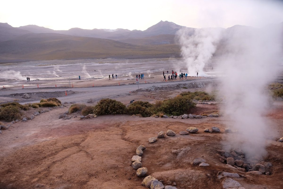 BakiTravel's tweet photo. Good morning!

How about a sunrise experience in the largest geyser field in the Southern Hemisphere? 

Word has it that 'del Tatio' could be an oven, so, breakfast in the oven anyone?🔥🌋

📸melanateyourmood
.
.
.
.
.
.
.
.
.
.
.
.
.
.
#TravelWithBaki  #travel #nature #landscape https://t.co/G6eQKm9oVC