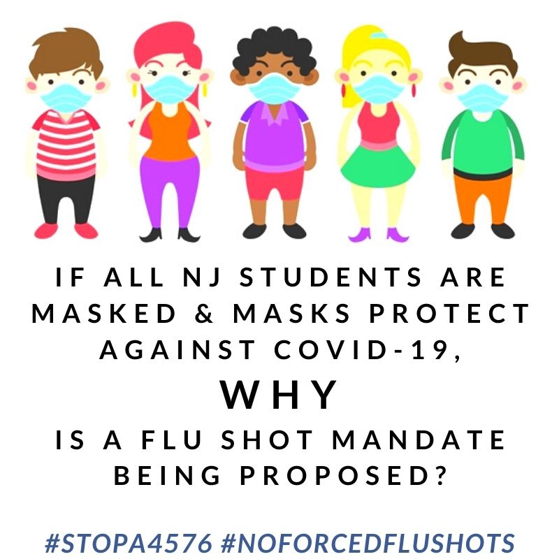 nj_flu's tweet photo. If masks work, why mandate the flu shot? No Forced Flu Shots in New Jersey!#NoForcedFluShots #StopA4576 @NJSenatePres @herbconaway @aswangiemj @AsmJohnArmato @DanBensonNJ @jamelholley @NancyFMunoz @NJAsmPeterson @nancypinkin @9thDistrictNJ @HollySchepisi @Speight4NJ @SwainTully38 https://t.co/0CMIffxpDg