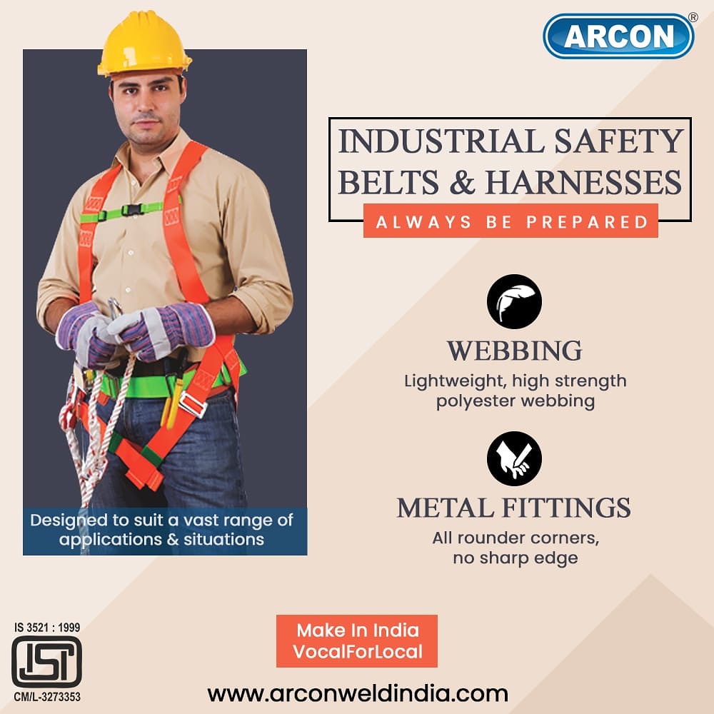 ArconWeldIndia's tweet photo. Always be prepared while working on higher elevations, Safety should be the first priority.
#Arcon #ArconWeldIndia #WeldDoneWell #industrial #welding #cutting #makeinindia #safety #safetyfirst #guard #safetyharness #safetybelt #lanyard #safetyhook #safety4worker https://t.co/aKOhbP1oTX