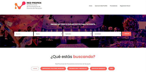 OPTIC_Nqn's tweet photo. Lanzan web de la red provincial de proveedores de eventos de Neuquén #RedPropen. Para su implementación brindamos servicio de #hosting y #DesarrolloWeb #JuntosPodemosMas #Neuquen https://t.co/0a95mhQ5O6 https://t.co/FGa2jqfssL