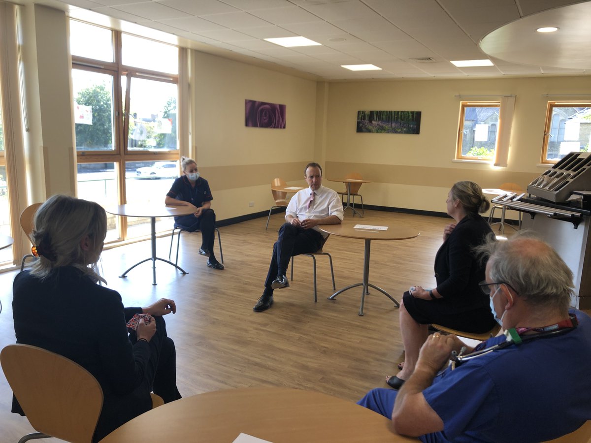 CDDFTNHS's tweet photo. Today we welcomed @MattHancock Secretary of State for @DHSCgovuk on a tour of 3 of our hospitals. Proud to hear#TeamCDDFT talk about our response to COVID-19 and plans for the future. https://t.co/C49B6ndoCr