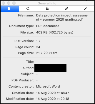 Metadata reveals the pdf document was created at 18.47 on the 14 August. So after the assignment and publication of Grades determined by the flawed algorithm. Hmmm