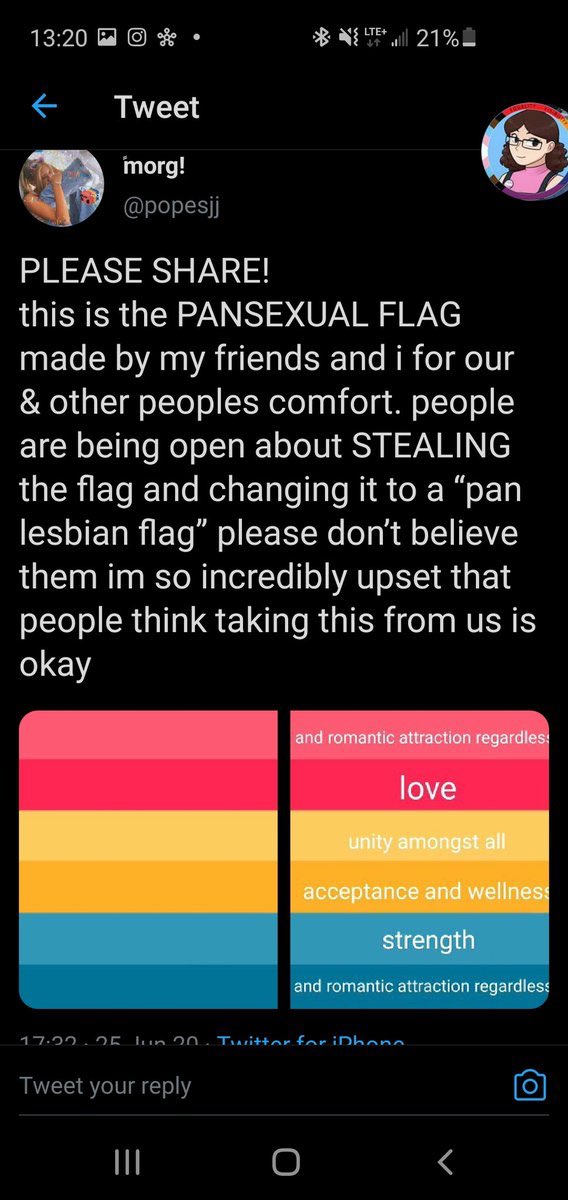 the "new" flag and the stripe meanings are not good at all. some trans people consider "genderblind" to be transphobic, and "sexual and romantic attraction regardless of sex" is not what pansexuality is at all, sex and gender are not the same thing