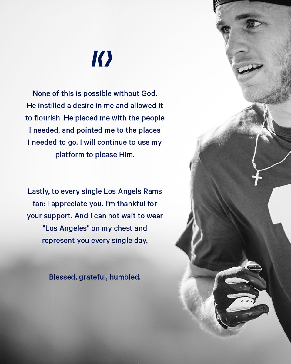 CooperKupp's tweet photo. Blessed. Grateful. Humbled. https://t.co/05MYQDusXA