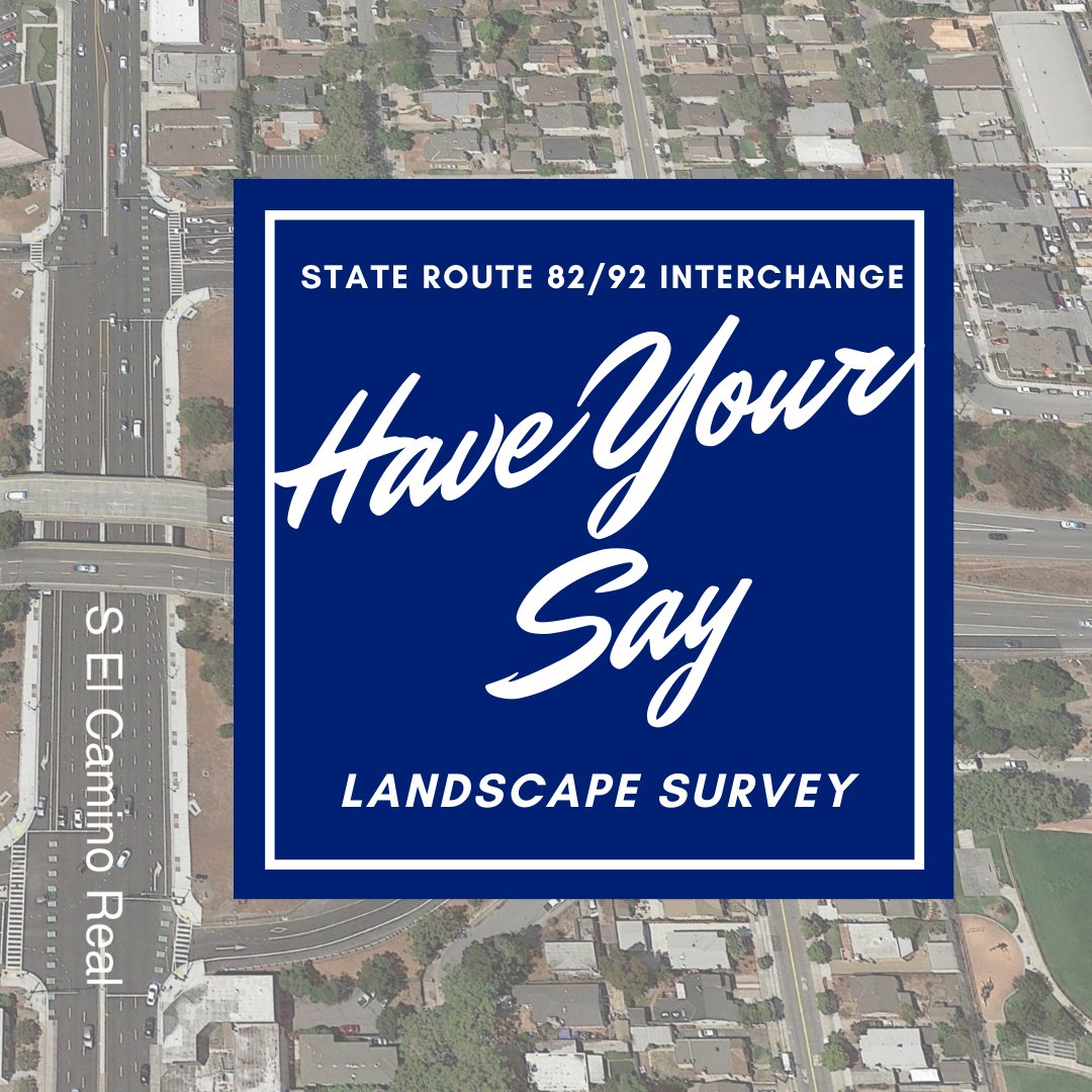 CityofSanMateo's tweet photo. Join us to decide the #landscaping options for the State Route 82/92 in our City.
Visit: https://t.co/xrfXnpA1xL to take the survey.
@sanmateochamber @DowntownSM @CaltransD4
#PublicWorks #SanMateo #CommuteBayArea #SR82 #SR92 #CityProjects #TheWorkWeDo #TakeOurSurvey https://t.co/QA4cFY5V1J