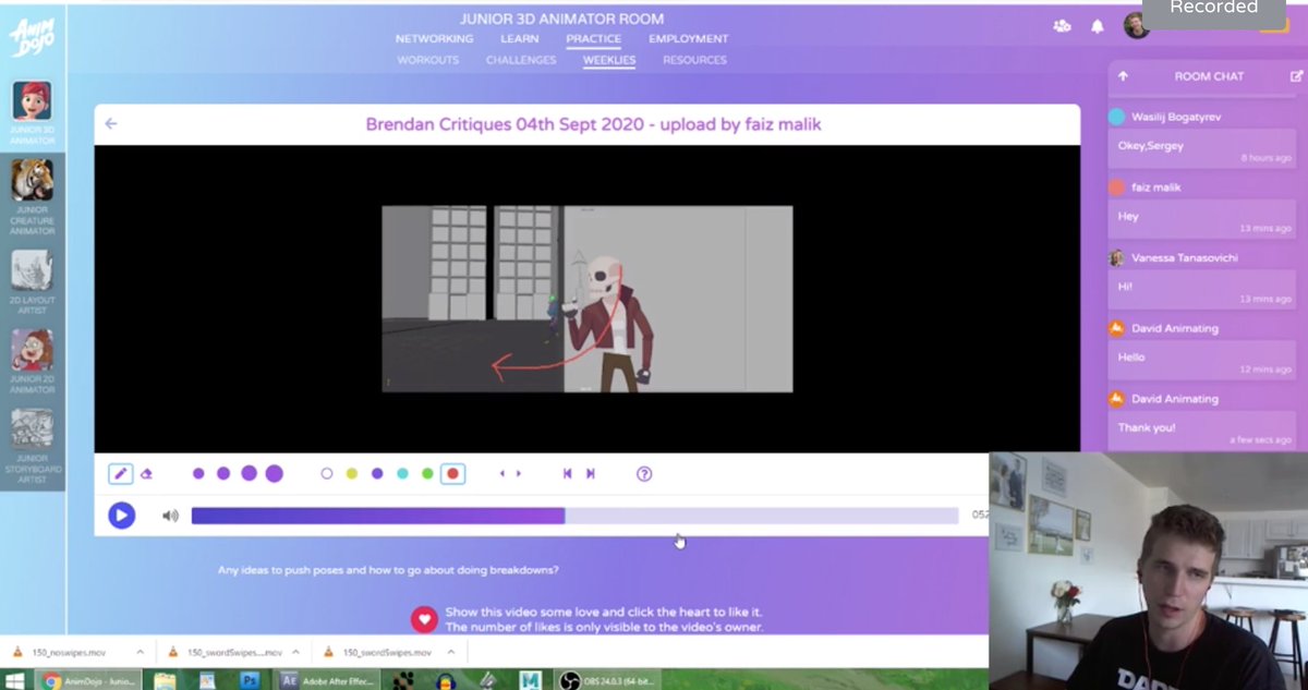Hey Dojo'ers! This week there's a #FeedbackFriday in the 3D Character #Animator Room with Brendan Gottlieb. If you want to get feedback on your work from an #animation professional, join the stream on AnimDojo Friday 18 September @ 8pm BST 🌟 go.animdojo.com/brendan-sept-18